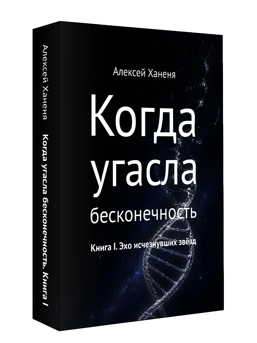 Физическое 3D-издание романа Алексея Ханени «Когда угасла бесконечность. Книга I. Эхо исчезнувших звёзд»